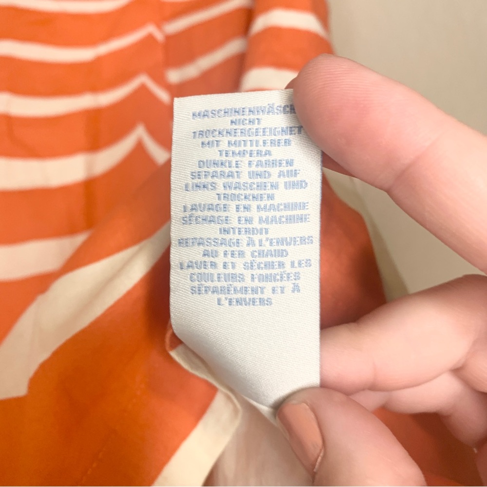 Boden Women’s Lined Orange Cotton Printed Riviera Circle Skirt Size 2 - Picture 11 of 11